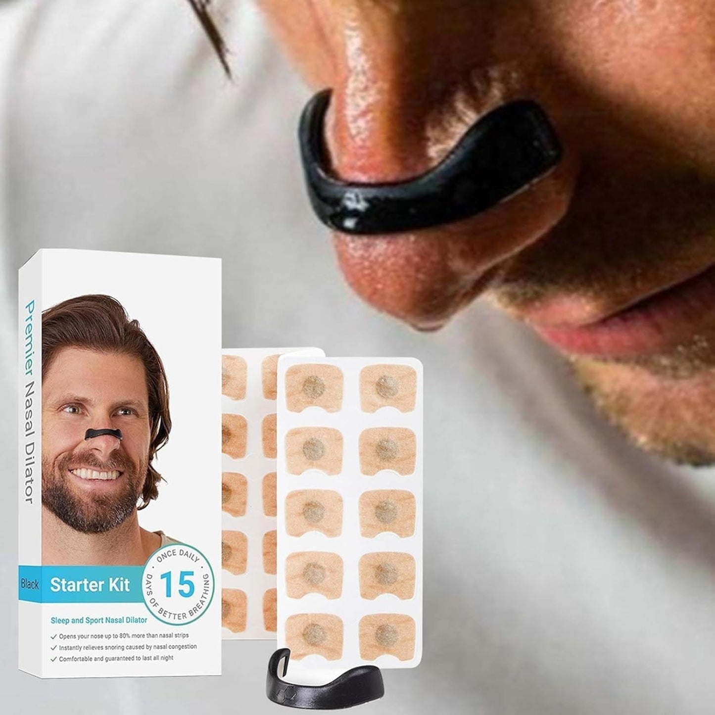 Sleepco Magnetic Nasal Dilator Starter Kit | Anti Snoring & Better Breathing Sleep Aid