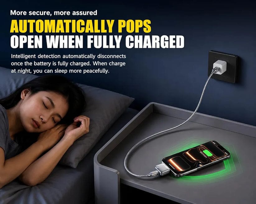 PopGuard 140W Automatic Charging Disconnector | Smart Auto Power Cut-Off Battery Guardian | Fast Charging Protector