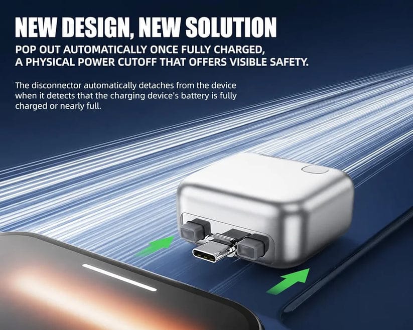 PopGuard 140W Automatic Charging Disconnector | Smart Auto Power Cut-Off Battery Guardian | Fast Charging Protector