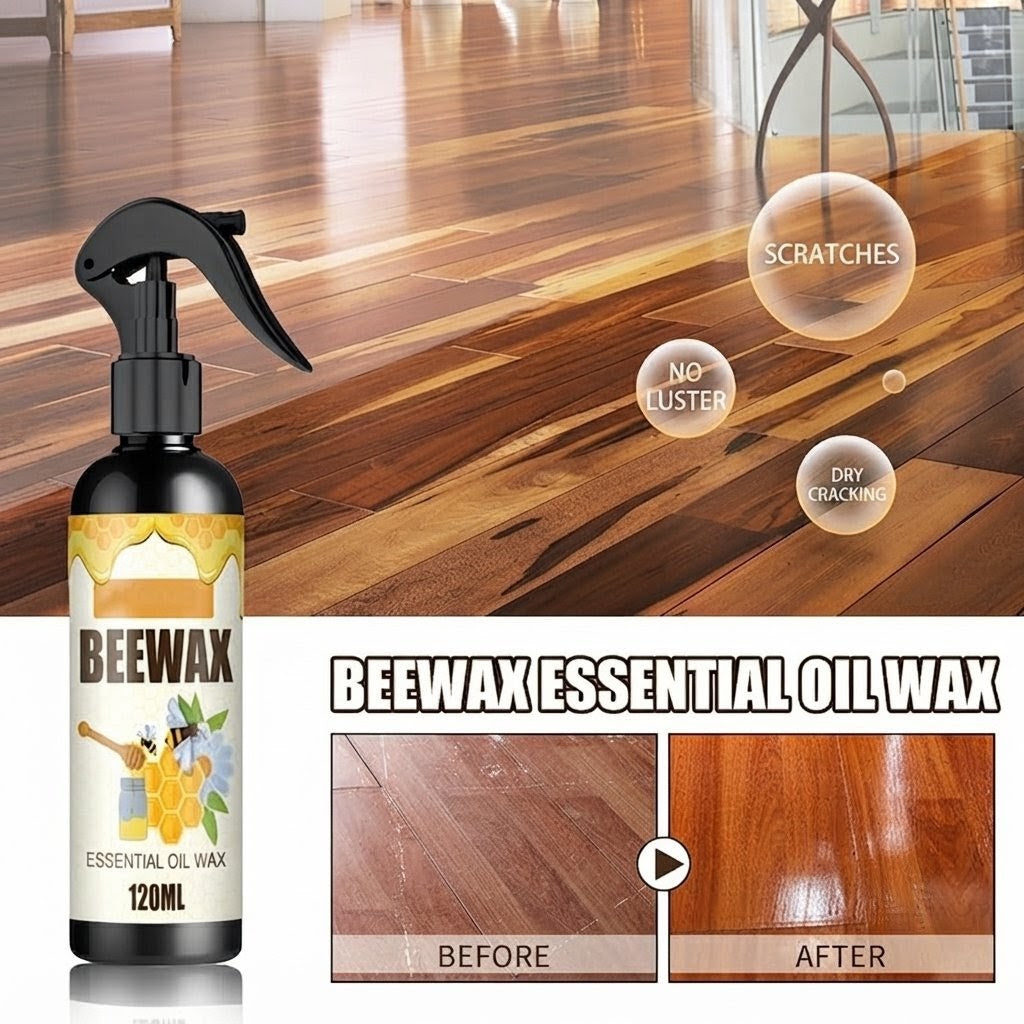 Complete Beeswax Wood Restoration Kit | Spray + Beeswax Wax + Sponge