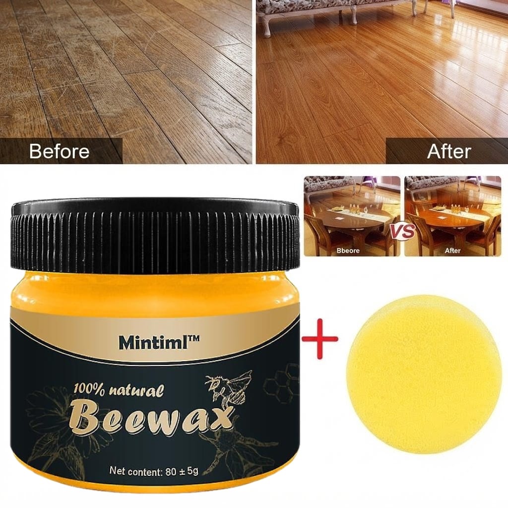 Complete Beeswax Wood Restoration Kit | Spray + Beeswax Wax + Sponge