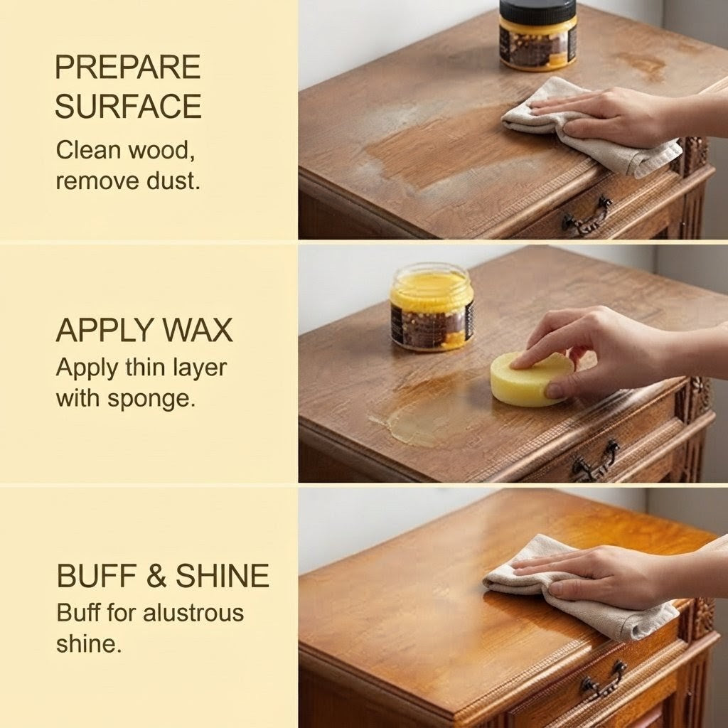 Premium Beeswax Wood Furniture Restorer | Polish, Repair & Shine Wood Surfaces